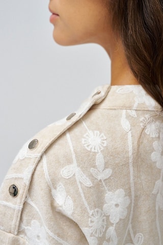 Blouse - Blanc et beige