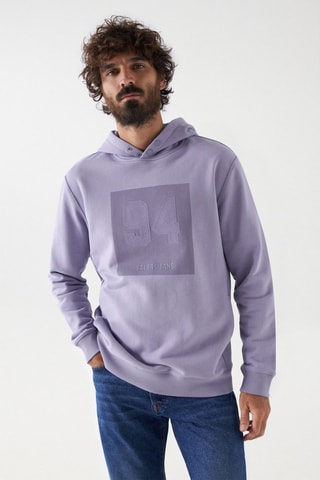 Sweat regular à capuche - Violet