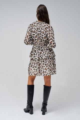Robe regular - Blanc, noir et marron