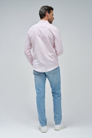 Chemise slim en lin - Rose