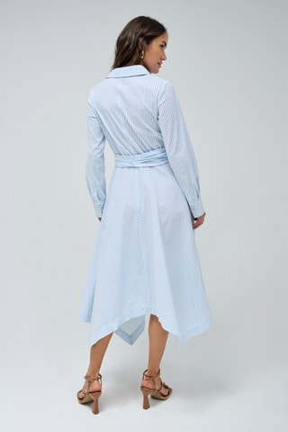 Robe chemise regular - Bleu et blanc