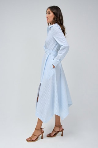 Robe chemise regular - Bleu et blanc