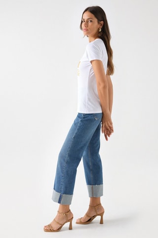 T-shirt slim - Blanc et noir