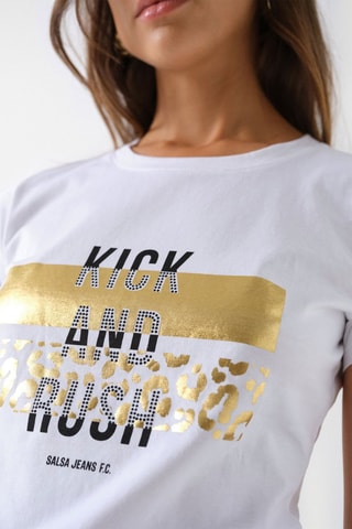 T-shirt slim - Blanc et noir