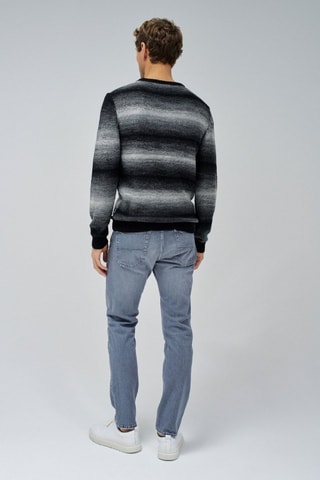 Pull regular - Noir et blanc - Noir, blanc et gris