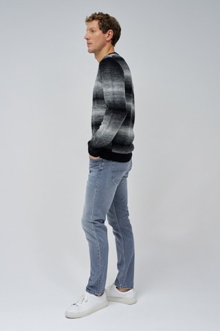 Pull regular - Noir et blanc - Noir, blanc et gris