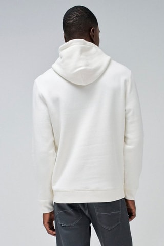 Sweat regular à capuche - Blanc - Blanc, rouge et bleu