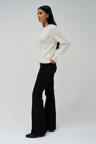 Pull regular en laine - Blanc