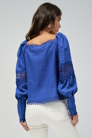 Blouse regular - Bleu