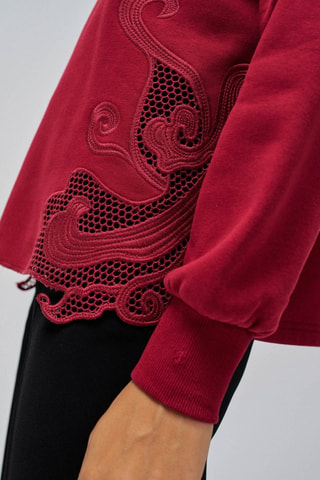 Sweat regular - Bordeaux - Rouge