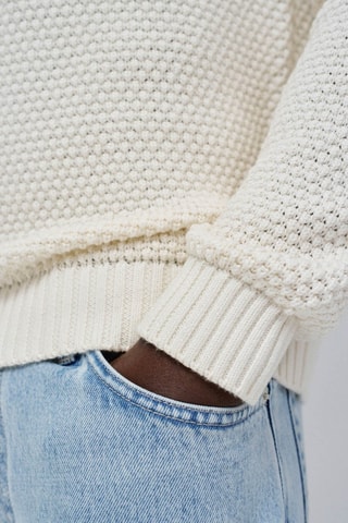 Pull regular - Écru - Blanc
