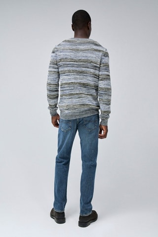 Pull regular - Gris - Gris, bleu et vert
