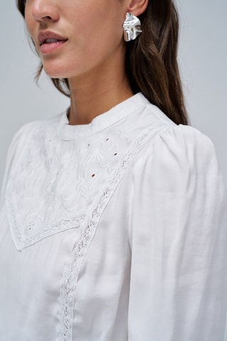 Blouse slim - Blanc