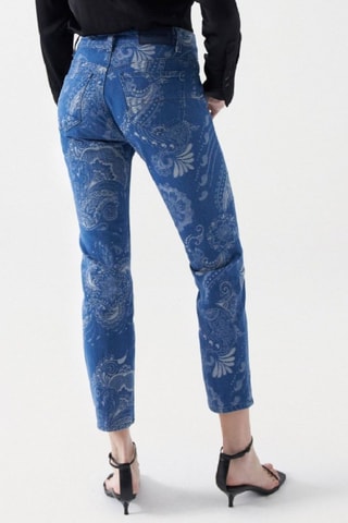 Jean push up - Blanc et bleu