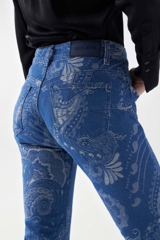 Jean push up - Blanc et bleu