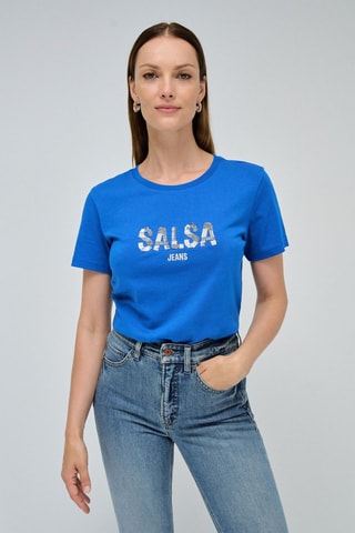T-shirt regular - Bleu