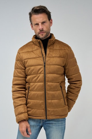 Doudoune - Camel - Marron et noir
