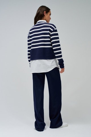 Sweat regular - Bleu et blanc