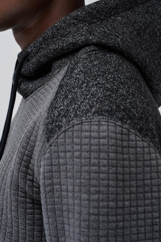 Sweat regular à capuche - Gris - Gris et noir
