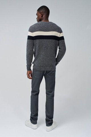 Pull regular - Gris - Blanc, noir et gris