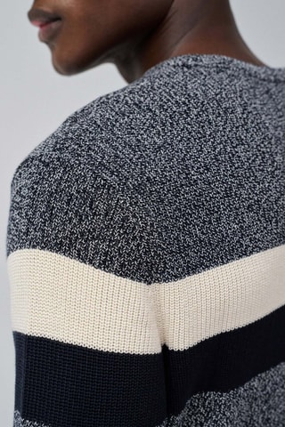 Pull regular - Gris - Blanc, noir et gris