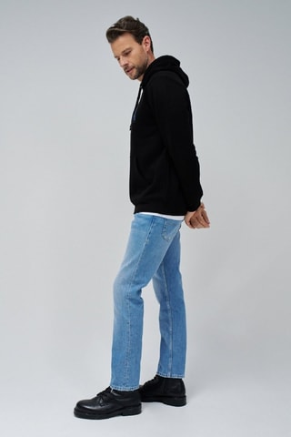 Sweat regular - Noir - Bleu et noir