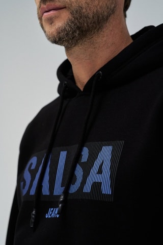 Sweat regular - Noir - Bleu et noir