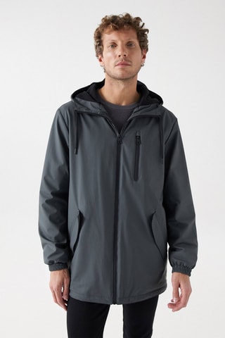 Imperméable regular à capuche - Gris - Gris