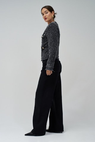 Veste regular en tweed - Gris - Noir, blanc et gris