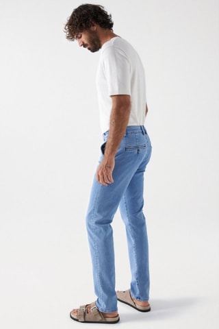 Jean chino slim - Bleu