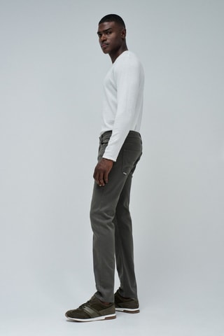 Pantalon slim - Vert foncé