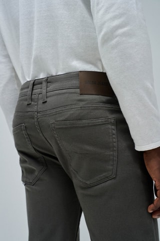 Pantalon slim - Vert foncé