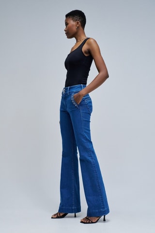 Jean flare - Bleu