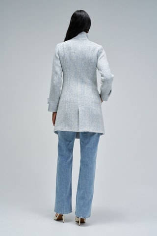 Manteau slim en laine - Bleu clair
