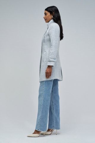 Manteau slim en laine - Bleu clair