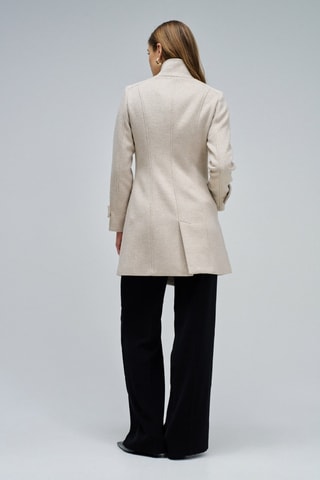 Manteau slim en laine - Beige