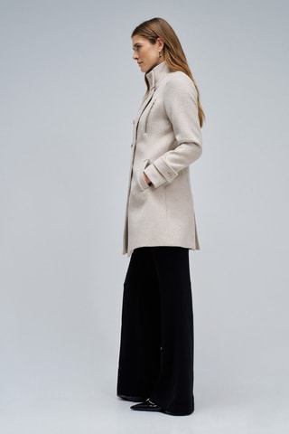 Manteau slim en laine - Beige