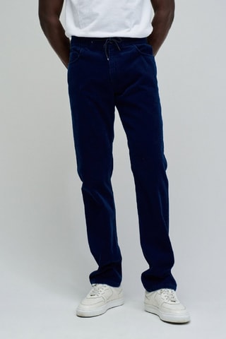 Jogger en velours - Bleu