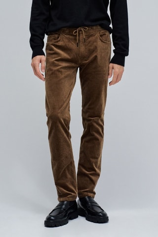 Jogger en velours - Marron