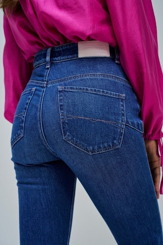 Jean slim 7/8 taille haute - Bleu