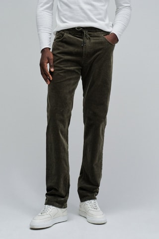 Jogger en velours - Vert foncé