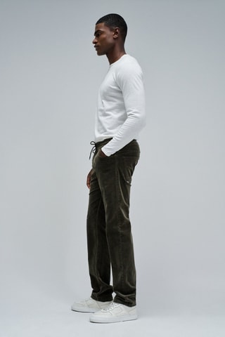 Jogger en velours - Vert foncé