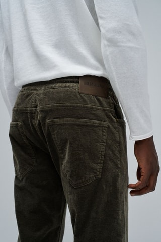 Jogger en velours - Vert foncé
