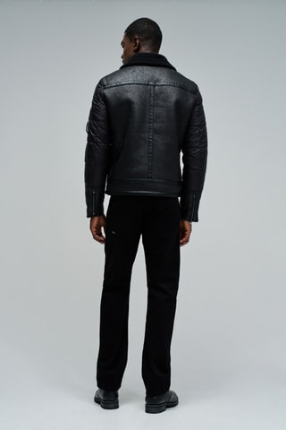 Veste bi-matière - Noir