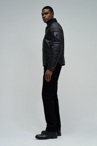 Veste bi-matière - Noir
