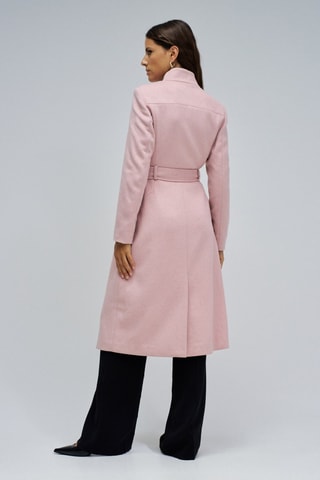 Manteau slim en laine - Rose