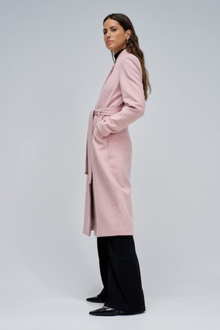 Manteau slim en laine - Rose