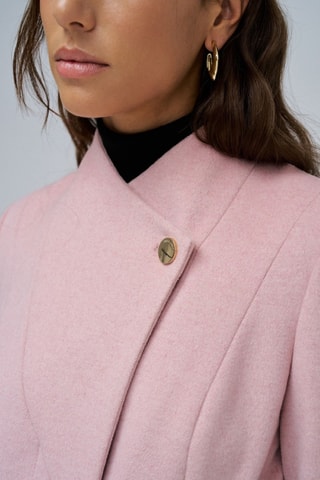 Manteau slim en laine - Rose