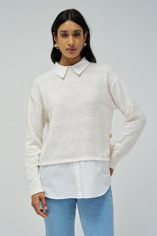 Pull 2-en-1 - Écru