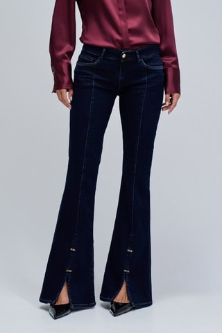 Jean flare push-up - Bleu